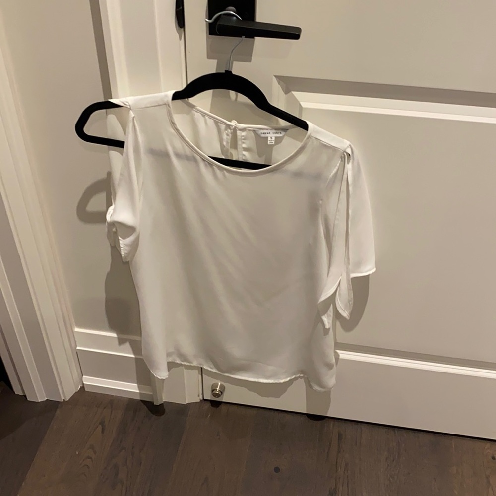 Naked Zebra Cold Shoulder top